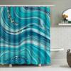 Blue Marble Shower Curtain Modern Luxurious Bathroom Decor For Kids Bathrooms Waterproof Fabric With Golden Accents (59 X 70 Inc