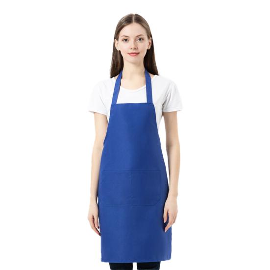 Kitchen Apron Wrinkle Resistant Adjustable Straps Back Lace Apron with Large Front Pocket Cooking BBQ Waiter Chef Aprons for Home Restaurant Cafe Use