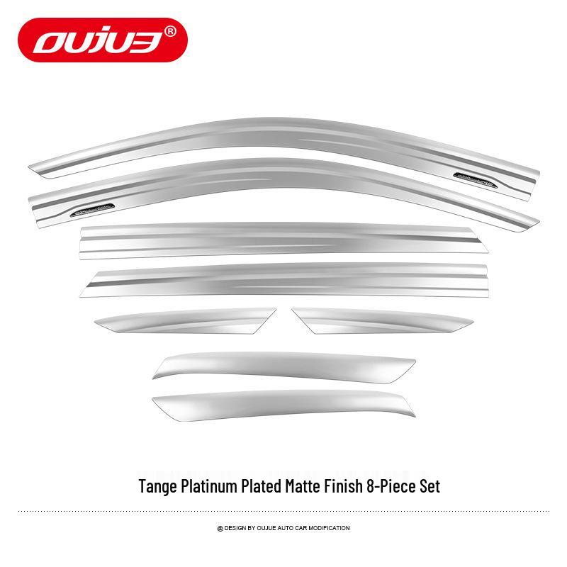 Volkswagen Tayron X T-Roc T-Cross Electroplated Rain Visors - Car Window Eyebrow Decorative Strips for Exterior Modification