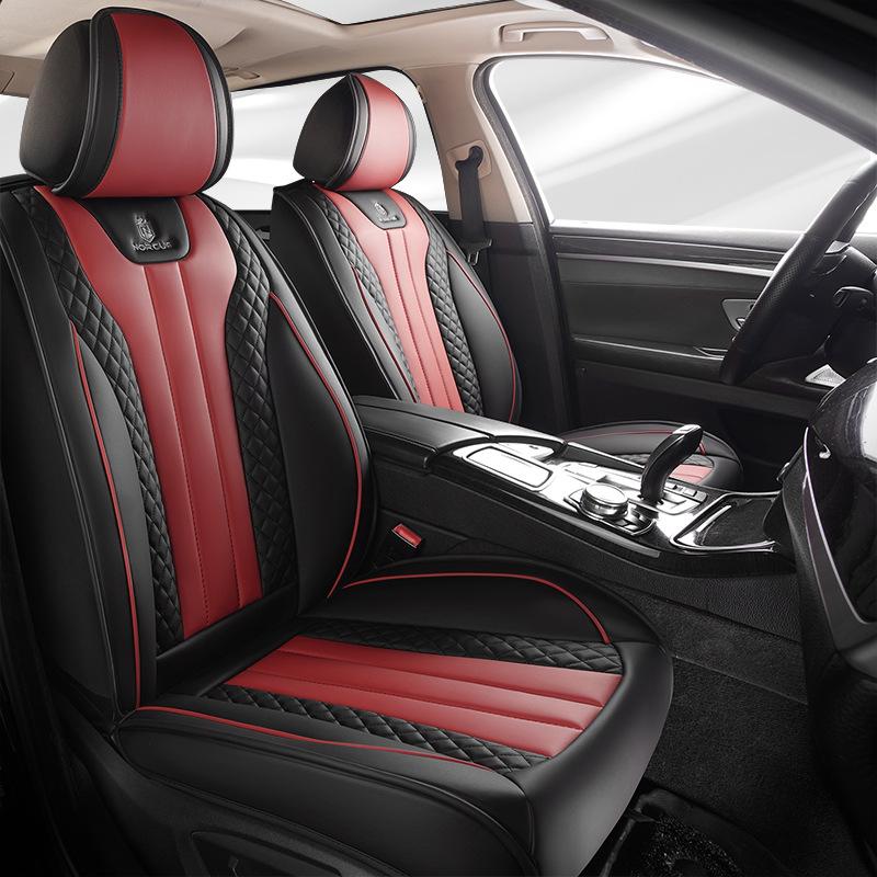 Universal Fit Five-Seater Car Seat Covers | Durable Faux Leather, Non-Textile Material, Sponge Filled, Suitable for All Vehicle Models