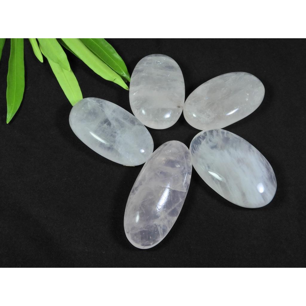 361Cts. Natural Pink Rose Quartz Oval Cabochon Loose Gemstone 05 Pcs Lot A-04