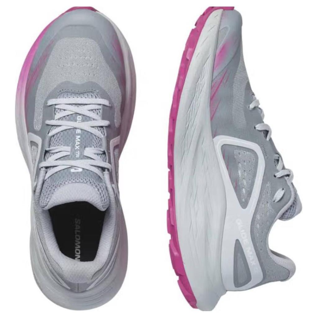 SALOMON Glide Max Tr Comfortable Non-Slip Durable Low-Top Trail Running Shoes Women Sneaker Gray White Pink 473176