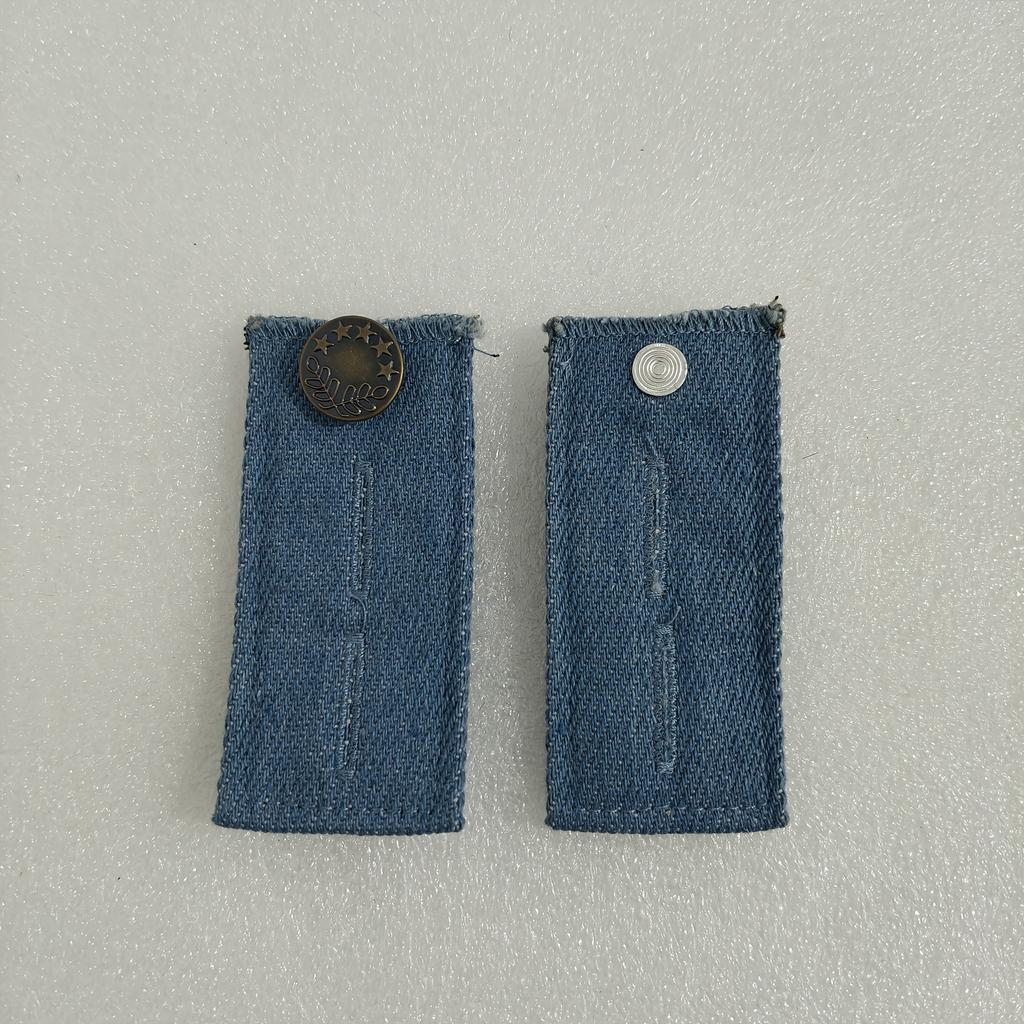 2PCS Denim Extenders Elastic Extended Buttons Adjustable Clothes Fastener Trousers Pants Jeans Waist Belt Extension Snap Buckle