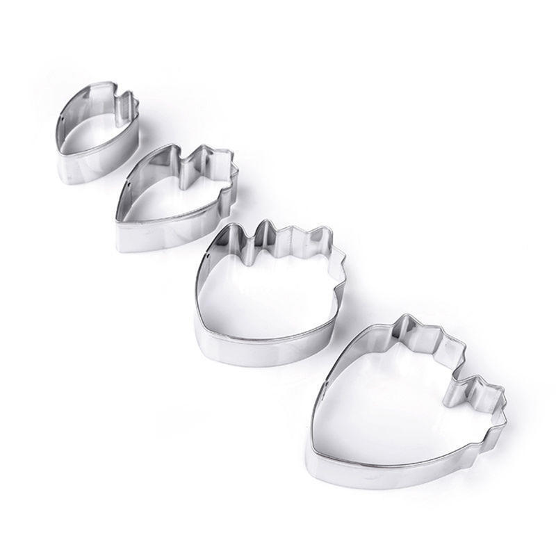 4Pcs Peony Flower Cake Fondant Plunger Cutter Decorating Mold Sugarcraft Baking