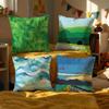 Landschaft Kissenbezug Set Dekorative Kurze Plüsch Kissenbezüge für Sofa Weiche Kissenhülle x cm