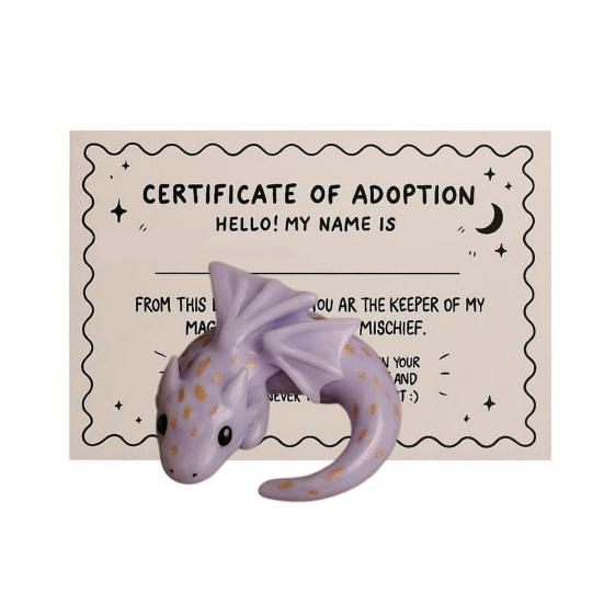 Emotional Support Dragon Handmade Mini Pocket Dragon Sculpture for Anxiety Relief Cute Dragons Inspirational Gift for Birthday Halloween Xmas