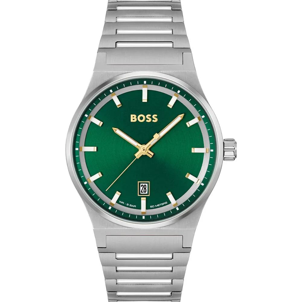 BOSS Candor Green Stainless steel Silver Gents Quartz Watch 1514079 зелёный