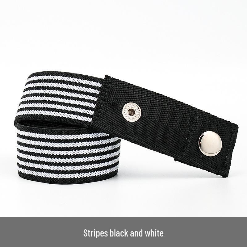 Lazy Unisex Elastic Belt: No-Tie, Seamless, Invisible Canvas Belt for Jeans