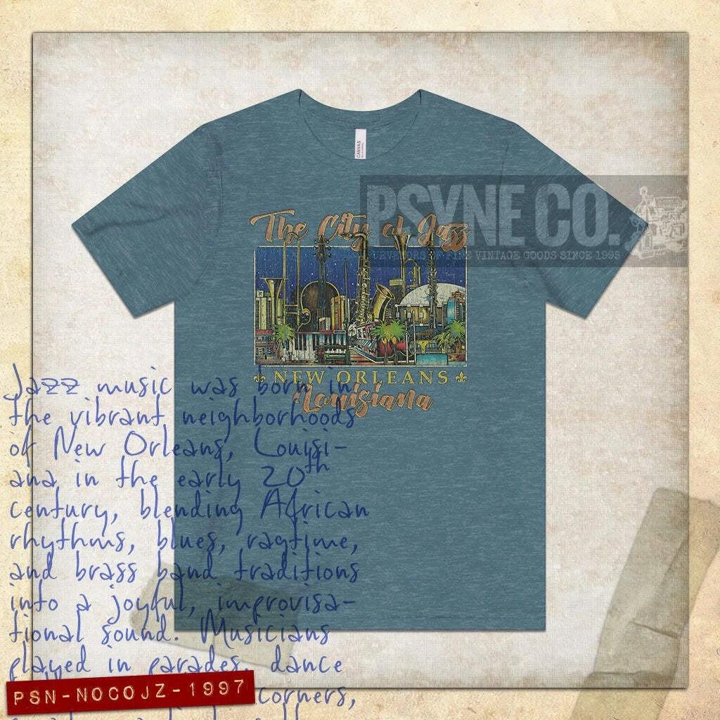 New Orleans City of Jazz 1997 Vintage Men s T shirt 3XL