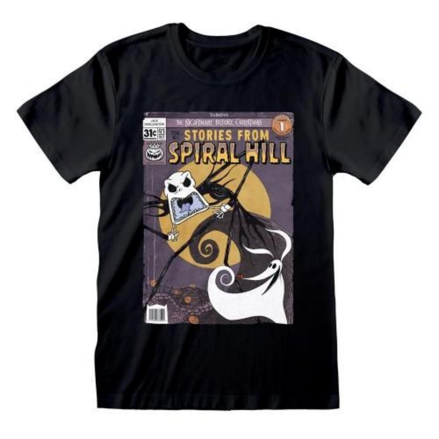 

Nightmare Before Christmas Unisex Adult Spiral Hill T-Shirt S чёрный