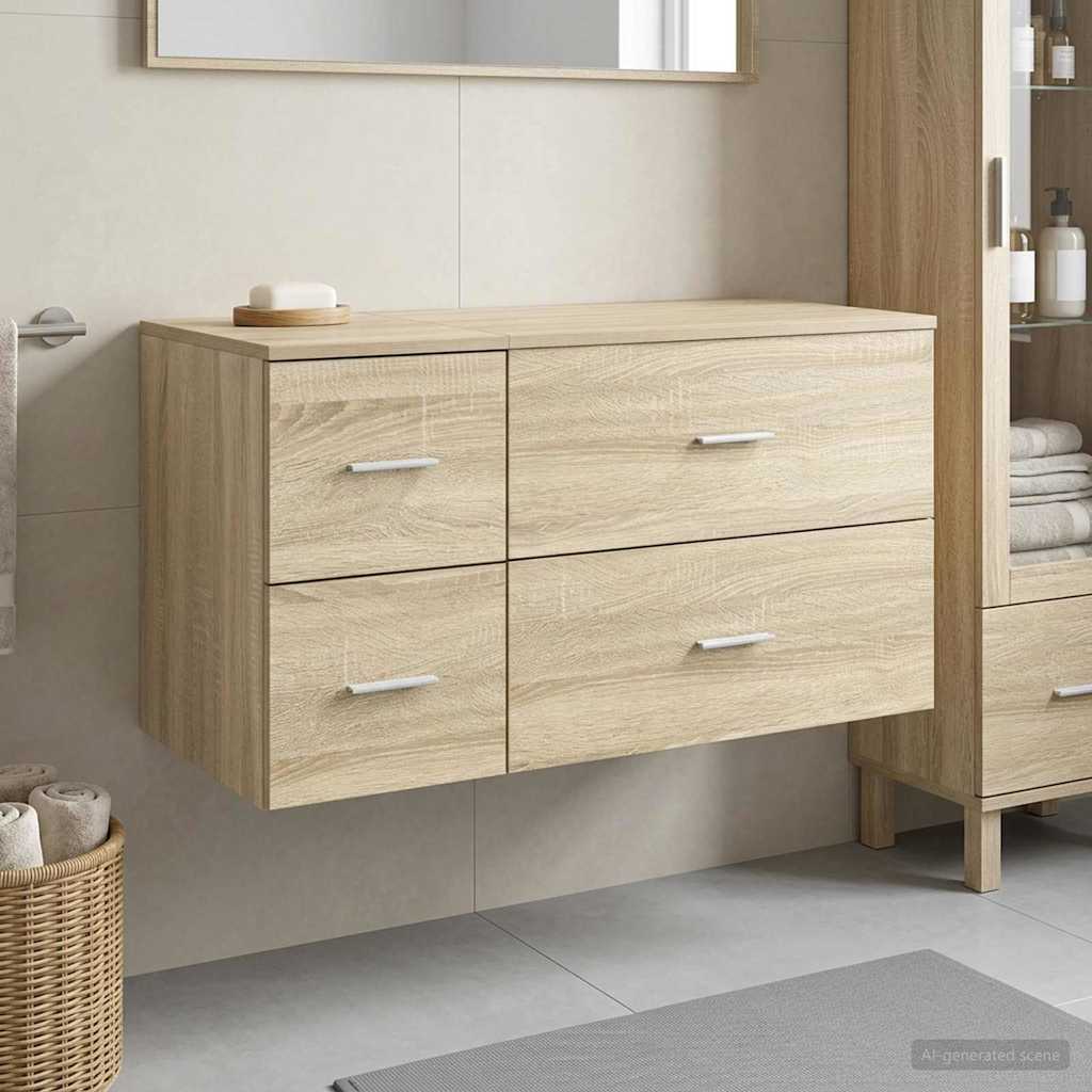 Bathroom Furniture Set 2 Pcs. Sonoma Oak Engineered Wood