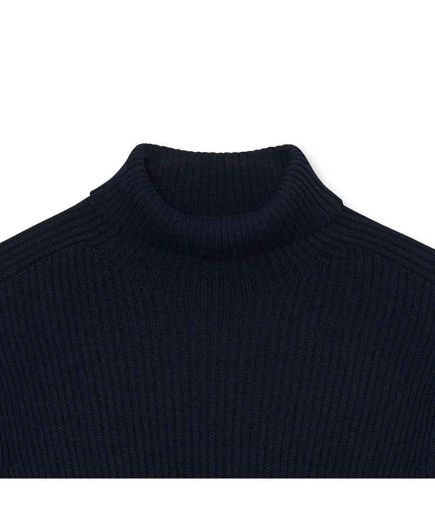 IOLO Women'S Whole Garment Rib Turtle_Navy