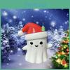 Charming Cartoon Ghost Decoration In Christmas Hat Great For Gift Giving During Festivals
