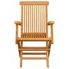 Garden Chairs with Beige Cushions 6 pcs Solid Teak Wood