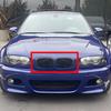 Bevinsee Front Grille V Cover Braces Kidney Struts Rods Tuning Bar Compatible with BMW E46 323i 325i 328i 330i 1999-2006, High-Strength Steel, Black