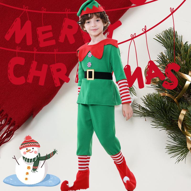 Children and Adults Christmas Elf Costumes Santa Claus Costume Sets Halloween Cosplay Products