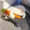 Interactive Cat Carrot Chew Toy with Sound Bite Resistant Paper Rope Scratcher for Clean Teeth Interactive Play for Cats