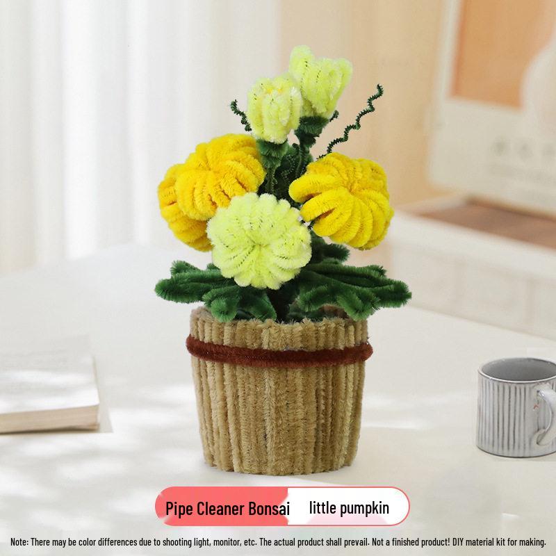 Handmade DIY Pipe Cleaner Floral Kit: Sunflower, Tulip, Persimmon Rose Bouquet for March 8th Goddess Festival