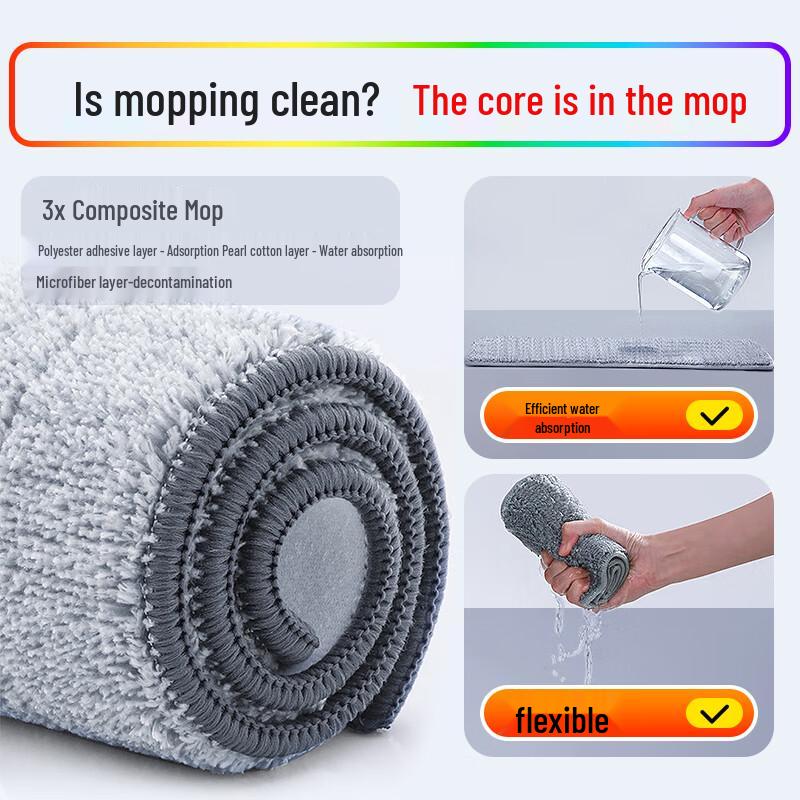 Jiabangshou Self-Wringing Flat Mop & Bucket Set