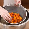 Stainless Steel Flour Sieve Drain Basket Colander Rice Vegetable Washing Basket Strainer Kitchen Accessories