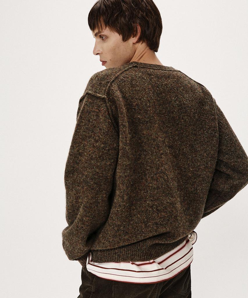 SHIRTER Shaggy Dog Reverse Seam Knit (Brown)