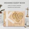 Wooden Wedding Guest Book Album Sign Notebook Wedding Anniversary Decoration SupplyType 2