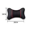 PU Leather Knitted Car Pillows Headrest Neck Rest Cushion Support Seat Accessories Auto Black Safety Pillow Universal Decor