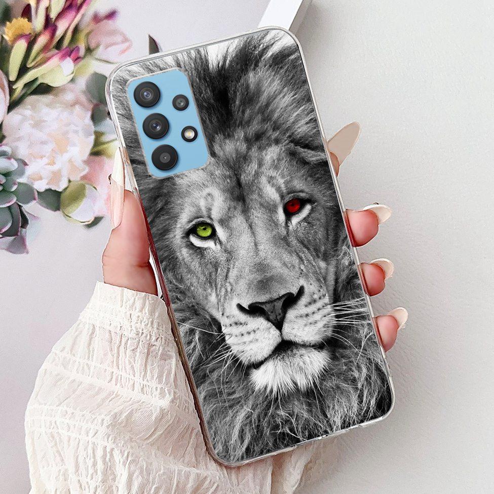 For Samsung A32 5G Case SM-A326B Clear Cute Cat Fashion Funny Painted Back Cover For Samsung Galaxy M32 5G Phone Case SM- M326B