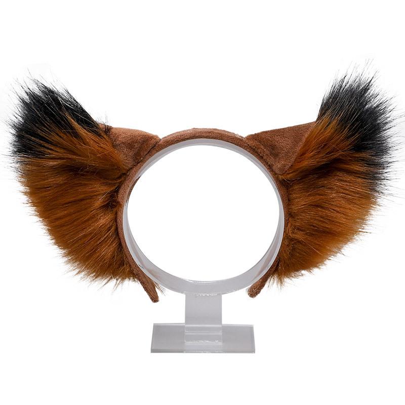 Fox Ears Headband Halloween Costume Accessory Wolf Ear Headpiece Cat Ear Headband for Party Props