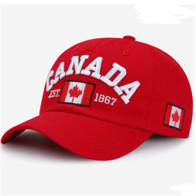 Adjustable CANAD Maple Leaf Embroidered Baseball Hat for Men and Women Couples, Suitable for Outdoor Sports, Leisure, Sunshade
