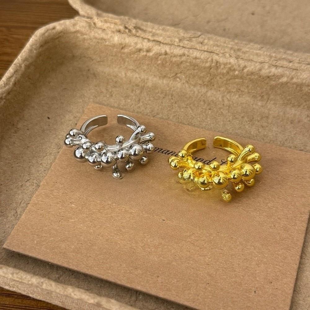 Sparkling Minimalist Sterling Silver Rings Simple Design Couple Rings Daily Flower Ring  Unisex