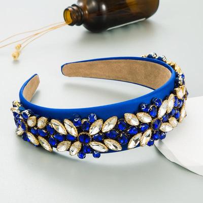 Women Hair Band Glass Flower Hyper Flash Full Drill Band Hairhoop