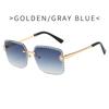 New Rectangle Vintage Sunglasses Women Fashion Square Colorful Classic Casual Frameless Rimless Men Sun Glasses UV400