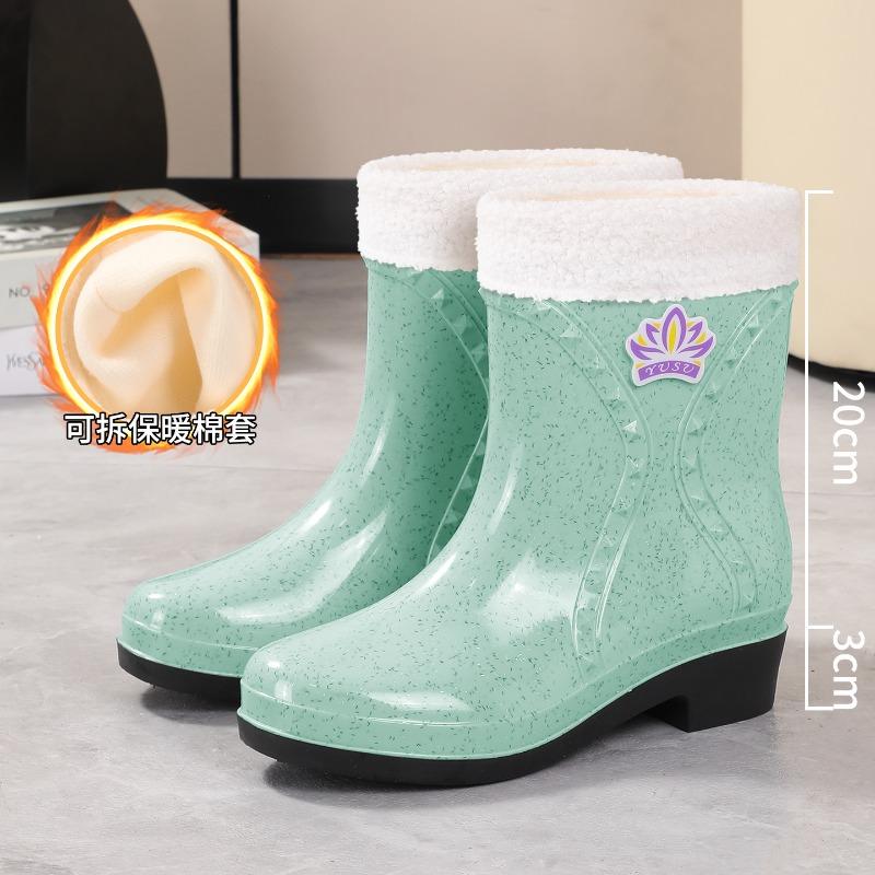 Summer women's rain shoes women's short fashion women's rain boots non-slip water shoes adult water boots overshoes