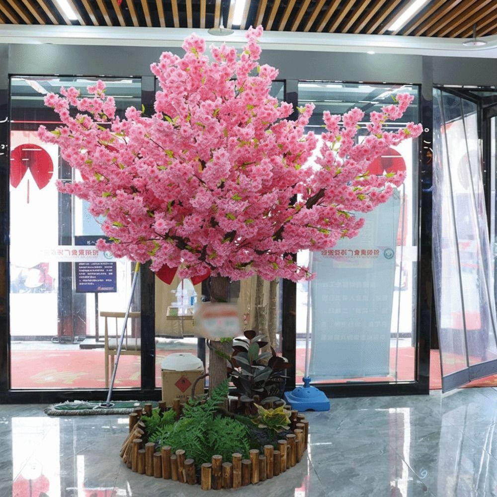 Simulation Branch Artificial Cherry Blossom Multiple Color Encrypted Cherry Artificial Flowers Spring Cherry Fake Flowers