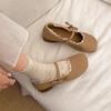 Mary Jane Shoes 2025 Spring French Gentle Wind Bow Women's New Fashion Versatile Single Shoes Round Head Small Leather Shoes