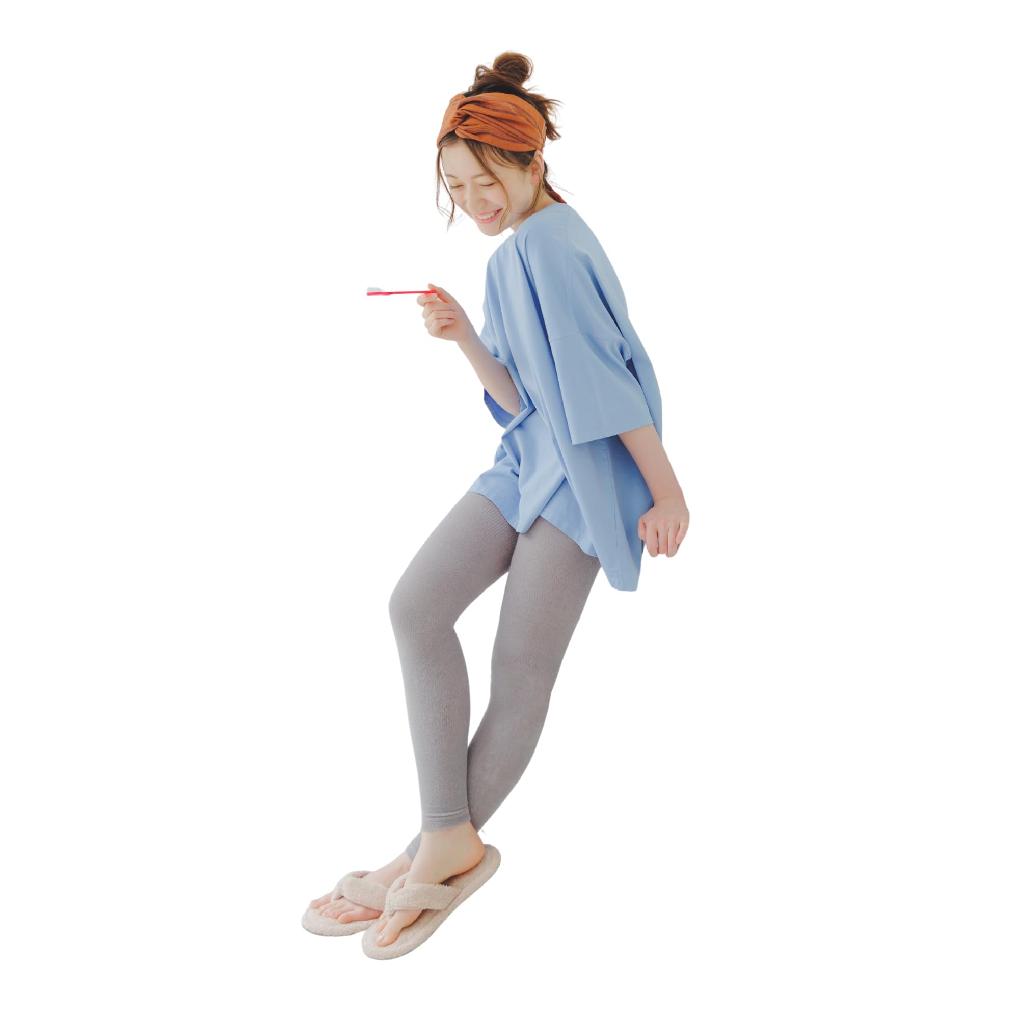 

Компрессионная пижама Belmise Healing Fit для лета, охлаждающая пижама для восстановления ног, дышащая, бледно-розовая, женская, леггинсы, материал, леггинсы, домашняя одежда, уход,