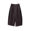 Vintage Solide Elastische Taille Haremshose Damenmode Schlichtheit Tasche Locker Hohe Taille Hose Lässige Pumphose Damenhose