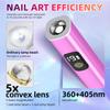 DianaBeauty UV Led Nail Lamp Portalbe Lamp for Nail Rechargeable Nail Dryer with Touch Screen and Two Timer Modes Nail Tools