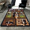 Bernese Mountain Dog Adventures Pattern Rug Floor Mat for Living Room or Bedroom Soft and Comfortable Carpet a Gift for Birthday and Holiday.