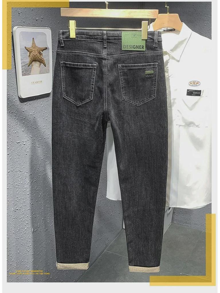 მამაკაცის სლიმ ფით კლასიკური მოდის ბრენდის ჯინსი - ტრენდული, ყველაფერთან შესახამებელი ყოველდღიური შარვალი