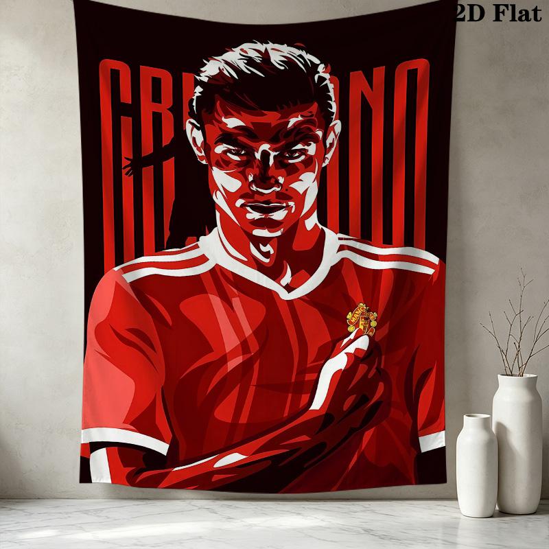 Cr7 Wall Tapestry Aesthetic Wall Hanging Printed Fabric Blanket Decorative Tapestries For Bedroom Living Room Home Decor