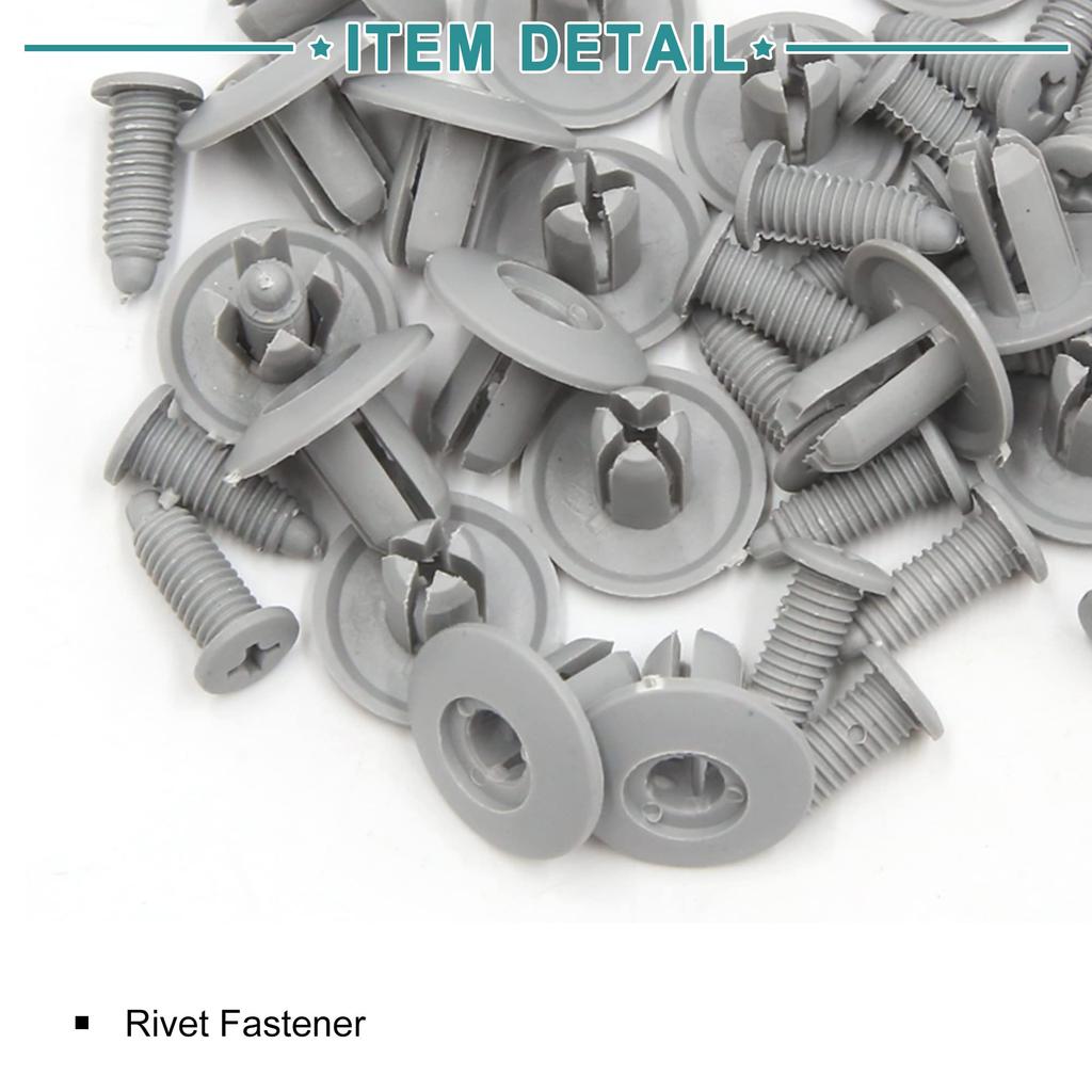 ACROPIX Nýty do auta Klipy pro upevnění blatníků 8mm Univerzální Šedé 20ks