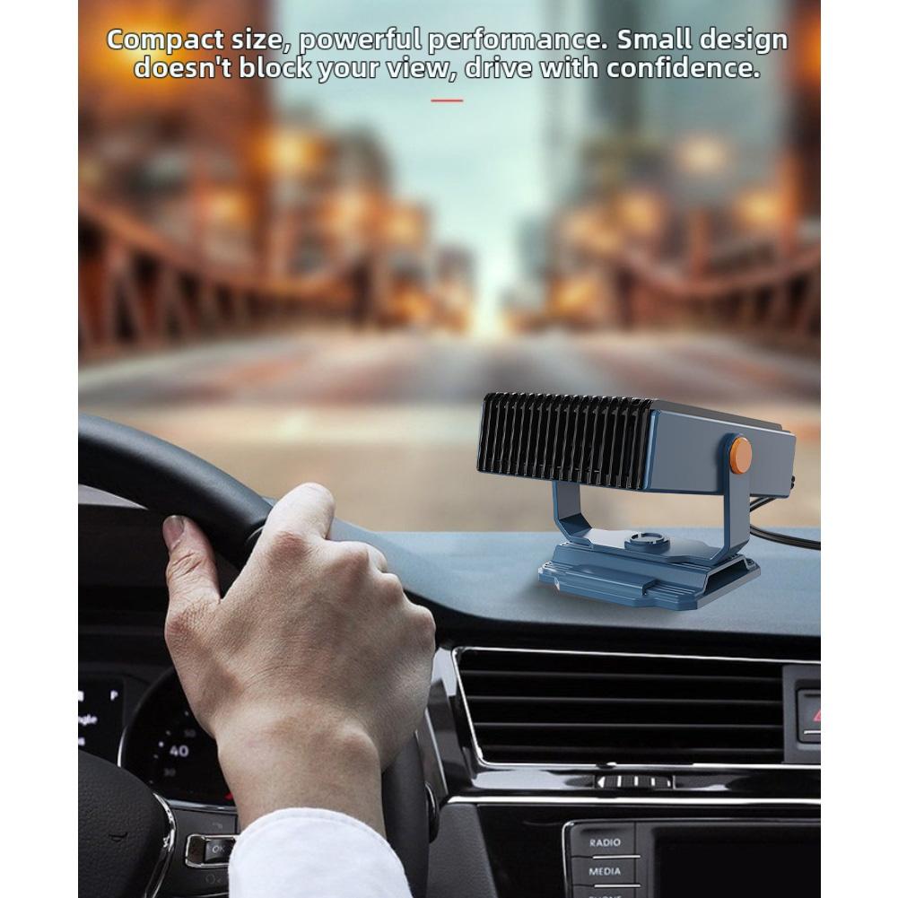 12V 150W Portable Car Heater Fan with 360 Degree Rotation Designed to Quickly Defrost Windshield and Heat Vehicle Cabin