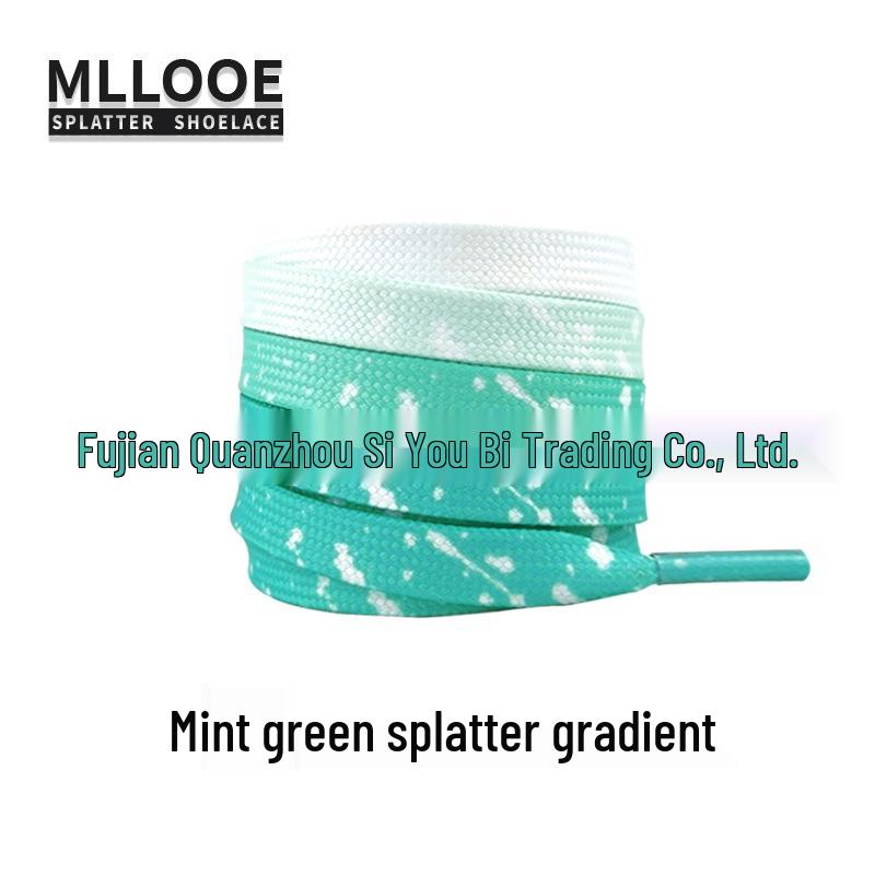 Black and White Splatter Ink Shoelaces for AF1, Dunk, Skate, and Casual Shoes