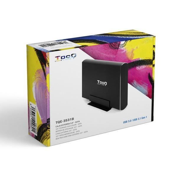 Boîtier pour disque dur - TooQ - TQE-3531B - 3,5" - USB 3.0 - Aluminium - Noir