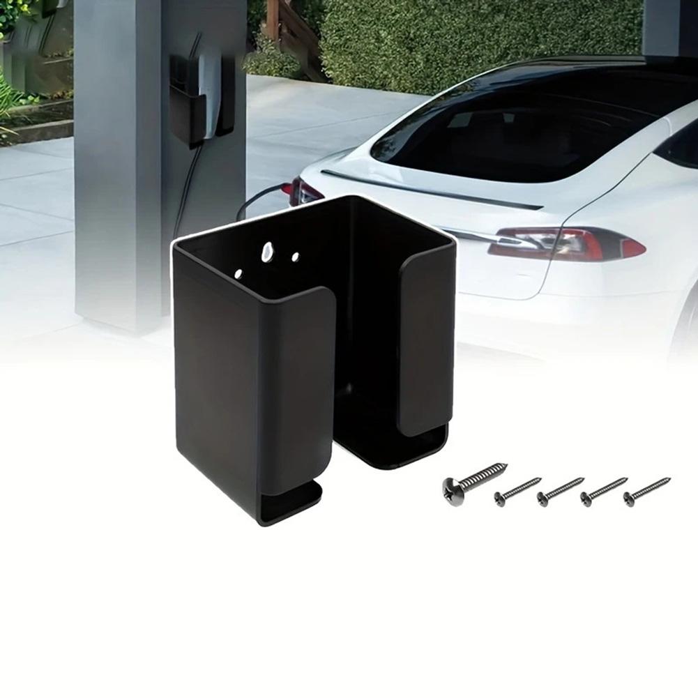 Wandmontagehalterung für EV-Ladegerätehalterung Stahlmaterial Passend für verschiedene Elektrofahrzeugladegeräte Innen- und Außenbereich