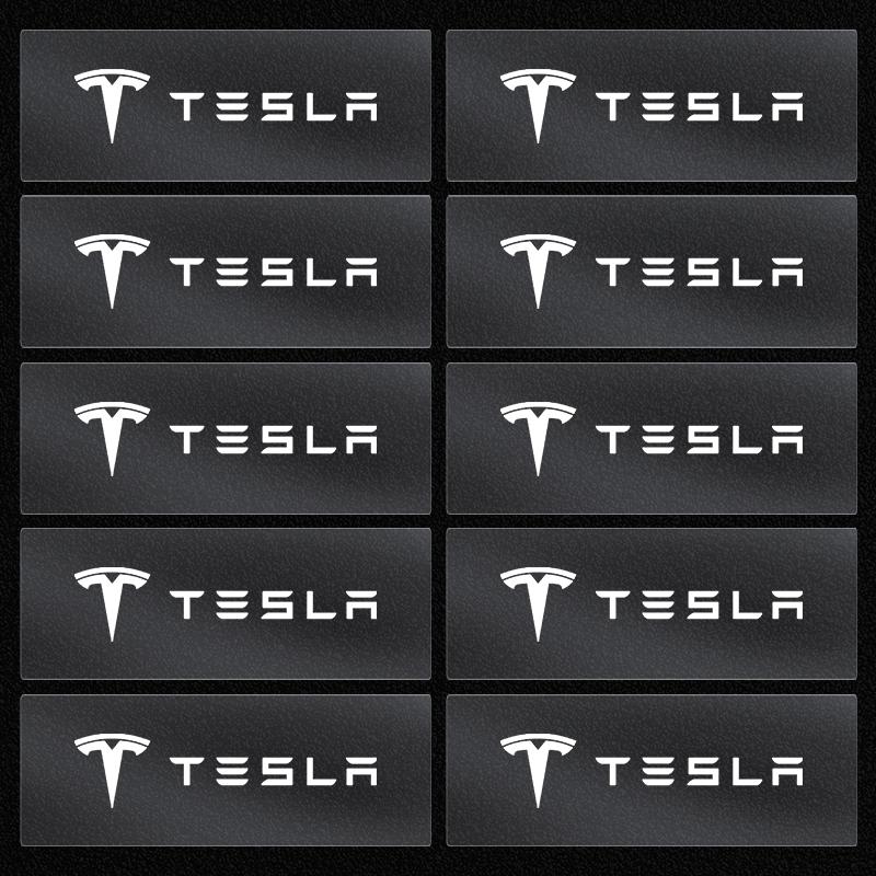 2/5/10Pcs Car Interior Random Stickers Car Steering Wheel Emblem Styling For Tesla Model 3 Model X S 2016-2023  Model Y Decals TM3 TMX