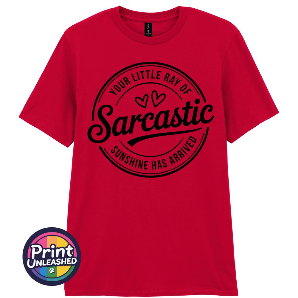 Sarcastic Sunshine Tee Funny Slogan Sassy Ray Of Sunshine TShirt Unisex S2XL M