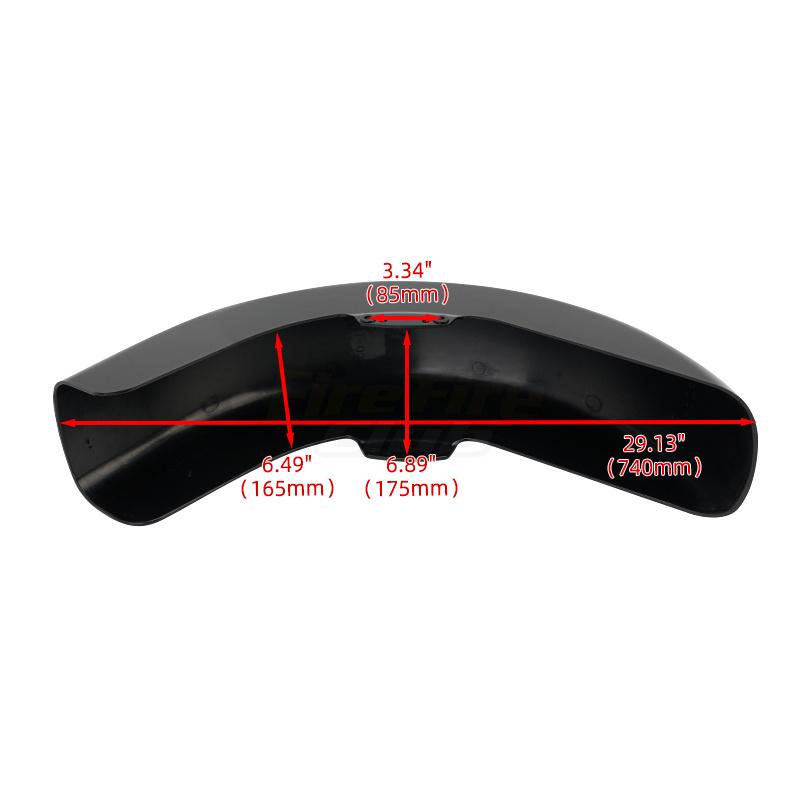 Motorcycle Front Fender Mudguard Cover Gloss Black For Harley Touring Electra Glide Street Road King Glide Ultra 2014-up